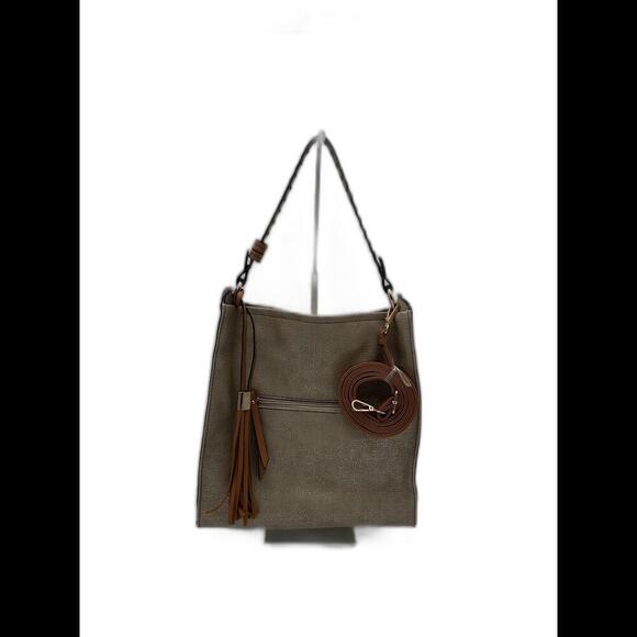 SONDRA ROBERTS SQUARED Tote Handbag - Chic Metallic Tote - Picture 1 of 8